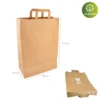 Bolsa Kraft 32x17x44cm económica y reciclable, diseñada para ropa y complementos grandes.