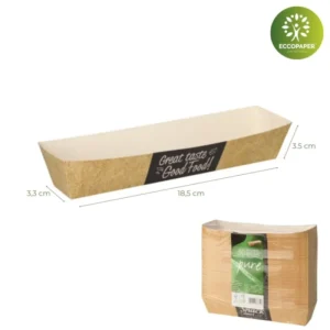 Bandejas para Aperitivos 3.5x3.3x18.5cm, ideales para snacks alargados.