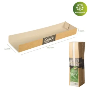 Bandejas para Bocadillos 3x7.5x28.5cm: Amplias y resistentes, ideales para bocadillos grandes o combos de comida rápida.