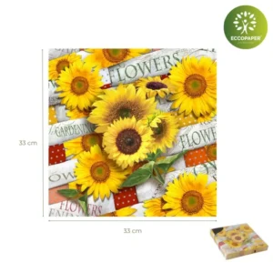 Servilletas Sostenibles 33x33cm, ideales para quienes buscan reducir su huella ecológica sin sacrificar la calidad de su evento.