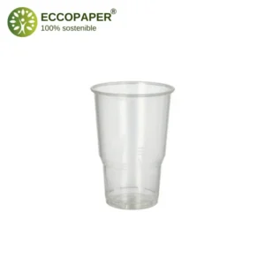 Vasos biodegradables Bioplástico Natural 250ml.