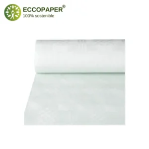 Manteles de papel reciclado 50mts x 100cm, ideales para eventos ecológicos y decoraciones prácticas.