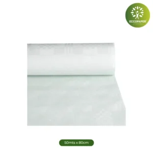 Manteles reciclados 50mts x 80cm, ideales para eventos sostenibles.