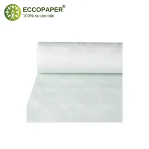 Manteles de papel reciclado 50mts x 80cm, perfecto para mesas ecológicas.