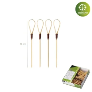 Pinchos sostenibles 10cm para decorar platos y aperitivos.