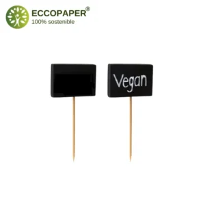 Resistencia y estilo en pinchos decorativos 8.5cm biodegradables.