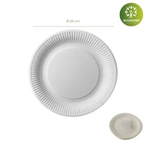 Platos redondos ecológicos Ø26cm diseñados para hogares modernos.