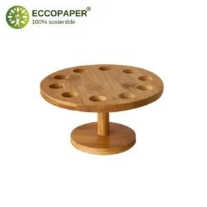 Soporte para tapas Ø18x9cm, diseño ecológico para presentar tapas y pinchos de manera atractiva.