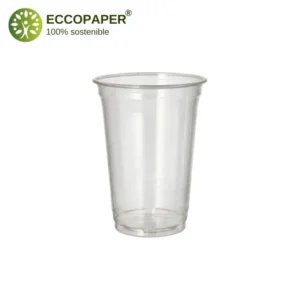 Vasos biodegradables Bioplástico Natural 400ml ecológicos.