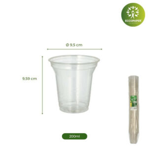Vasos Bioplástico Natural  200ml
