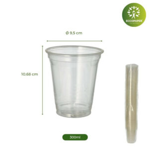 Vasos Bioplástico Natural  300ml