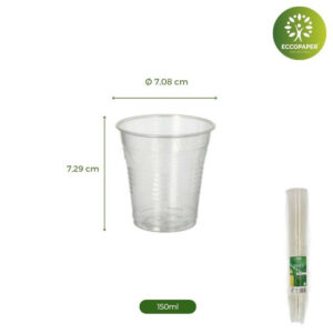 Vasos Bioplástico Natural  150ml