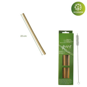Pajitas Bambú 23cm