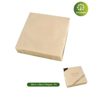 Servilletas Sostenibles 38x38cm de papel tisú, perfectas para ocasiones especiales y eventos ecológicos.