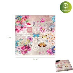 Servilletas Sostenibles 33x33cm, ideales para quienes buscan opciones ecológicas de gran tamaño para grandes eventos.