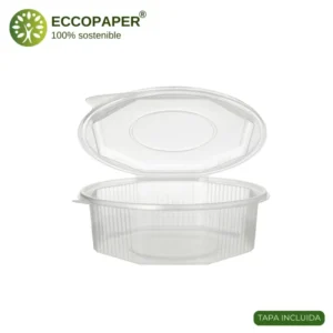 Envase Octogonal 1.500ml reciclable y sostenible para comidas grandes.