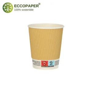 Vasos ecológicos 200ml ideales para oficinas y cafeterías.