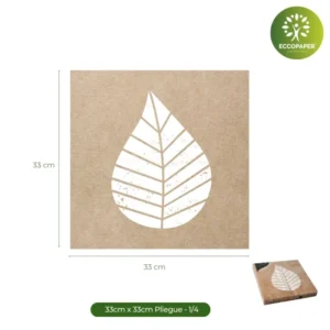 Servilletas Sostenibles 33x33cm, ideales para quienes desean mantener su evento responsable sin perder estilo.