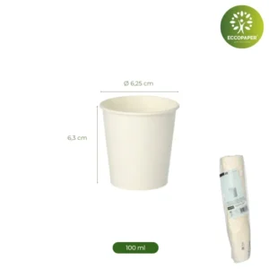 Vasos de cartón para café pequeño, 100ml.