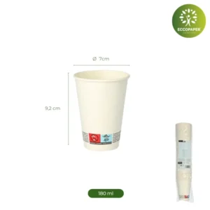 Vasos reutilizables de 180ml para bebidas calientes.