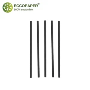 Pajitas biodegradables Ø8mmx25cm diseñadas para eventos sostenibles.