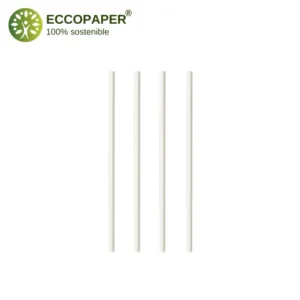 Elegantes pajitas reciclables Ø8mmx25cm con compromiso ambiental.