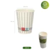 Vasos de cartón 200ml con diseño ecológico.