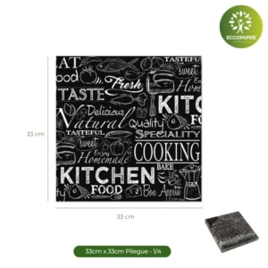 Servilletas Sostenibles 33x33cm, ideales para mantener tu evento grande y ecológico al mismo tiempo.