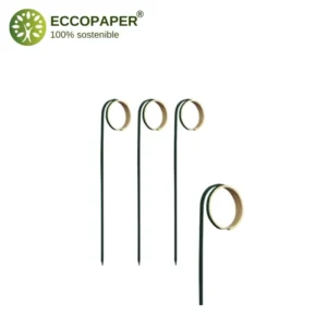 Pinchos biodegradables de madera 11cm para eventos responsables.