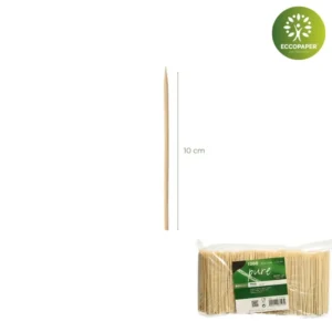 Brochetas de bambú sostenibles Ø2.5mmx10cm ideales para pinchos.