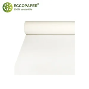 Manteles de papel Airlaid 20mts x 120cm, ideales para decorar mesas grandes con elegancia.