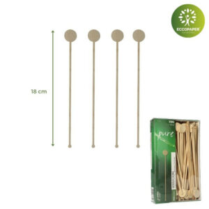 Mezcladores de Bambú 18cm