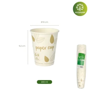Vasos térmicos de 200ml para mantener la temperatura ideal.