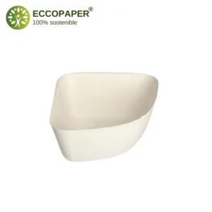 Bowl biodegradable Caña Azúcar 5.5x12.8x12.8cm, ideal para servicio Take Away.