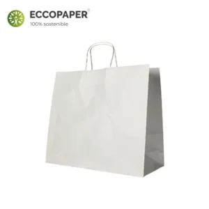 Bolsas Kraft 35x14x35cm sostenibles, biodegradables y amigables con el medio ambiente.