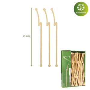Mezcladores de Bambú 21cm