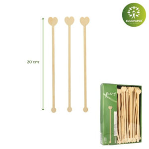 Mezcladores de Bambú 20cm