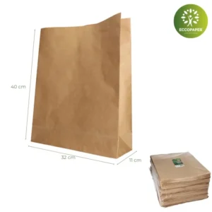 Bolsa SOS 40x32x11cm, ideal para grandes pedidos de comida rápida y restaurantes.