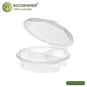 Envase Octogonal 800ml reciclable y práctico para comida para llevar.