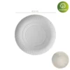Platos redondos biodegradables Ø32x2cm perfectos para eventos sostenibles.