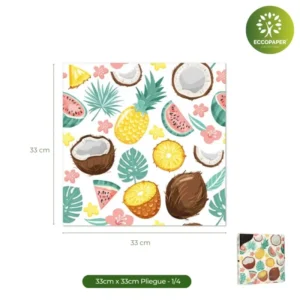 Servilletas Sostenibles 33x33cm, una opción perfecta para eventos grandes y responsables con el planeta.