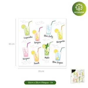 Servilletas Sostenibles 33x33cm, la opción perfecta para eventos grandes y sostenibles.