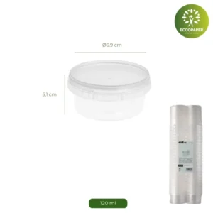 Tarrinas Herméticas 120ml para alimentos frescos.