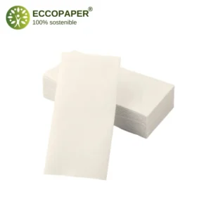 Servilletas de papel biodegradable 40x40cm, perfectas para bodas y eventos verdes.