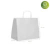 Bolsas Kraft Take Away 27x17x32cm para pedidos grandes y medianos.