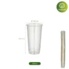 Vasos Bioplástico 200ml biodegradables para bebidas frías.