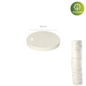 Tapas para vasos de cartón Ø8cm, ideal para sellar vasos de cartón pequeños de forma segura.