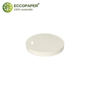 Tapas para vasos de cartón Ø8cm, perfecta para proteger los productos en vasos pequeños.