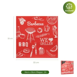 Servilletas Decoradas 33x33cm, aportan un diseño único que resalta en cualquier tipo de celebración.