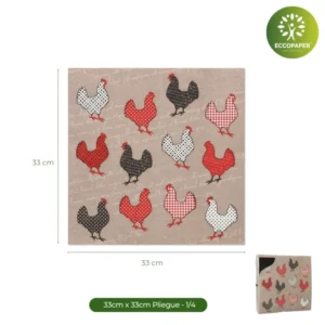 Servilletas Decoradas 33x33cm, el complemento perfecto para dar un toque único a tu evento.